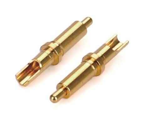 Man Soldeer 9.5mm Pogo Pin Connector Messing 3.2mm Hoogte Veer geladen Goud geplatteerd