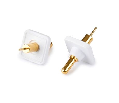Man Soldeer 9.5mm Pogo Pin Connector Messing 3.2mm Hoogte Veer geladen Goud geplatteerd
