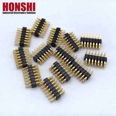2.54mm H2.5 2x7Pin Pogo Pin Connector Messing Spring geladen Electronic Straight Dip PCB