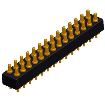 2.54mm H2.5 2x7Pin Pogo Pin Connector Messing Spring geladen Electronic Straight Dip PCB