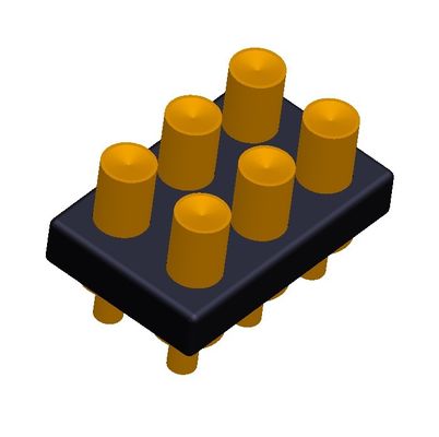 2.54mm H2.5 2x7Pin Pogo Pin Connector Messing Spring geladen Electronic Straight Dip PCB