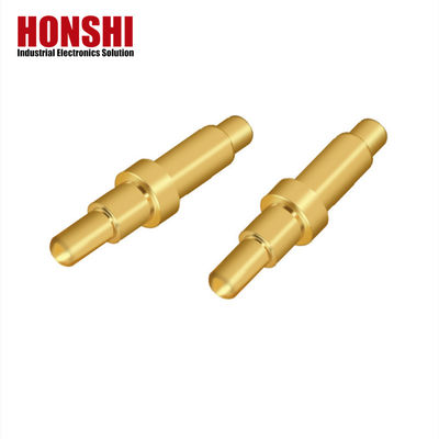 Mannelijke Messing Dual Header POGO Pin Spring geladen Pins met aangepast contactmateriaal