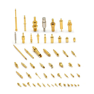 Mannelijke Messing Dual Header POGO Pin Spring geladen Pins met aangepast contactmateriaal