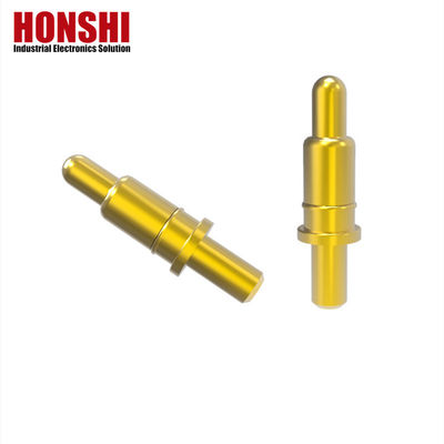 Mannelijke door gaten type veer geladen pin connector Messing Pogo Pin 120g Spring Force