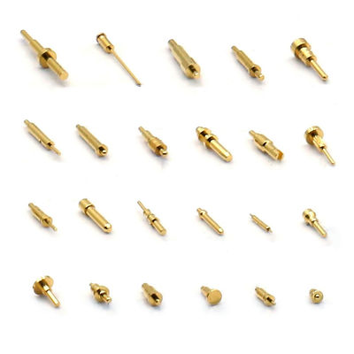 Mannelijke door gaten type veer geladen pin connector Messing Pogo Pin 120g Spring Force