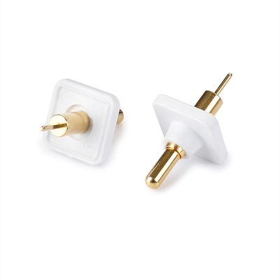 Hoog vermogen 9A batterij Messing POGO Pin Connector Door Hole PCB Spring geladen Pins