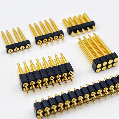 Soldeertype Pogo Pin Connector 2.54mm Pitch 1x5P Mannelijke veerbeladen Pogo Pin