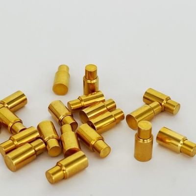 6.0mm C6801 Messing Pogo Pin SMT Connector Soldering Type Gold Plated Op maat