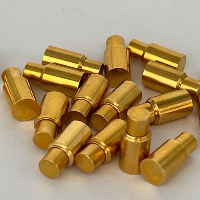 6.0mm C6801 Messing Pogo Pin SMT Connector Soldering Type Gold Plated Op maat