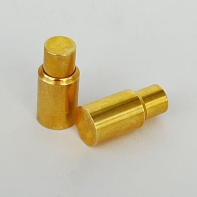 6.0mm C6801 Messing Pogo Pin SMT Connector Soldering Type Gold Plated Op maat