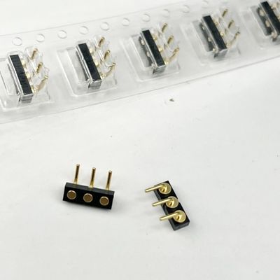 3p 2.54mm Vroegbeladen Vrouwelijke Ball Plunger Magnetische Pogo Pin Connector