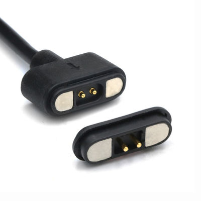 2 Pin Magnetische Pogo Pin Connector Kabel naar USB Type A M Witte kabel