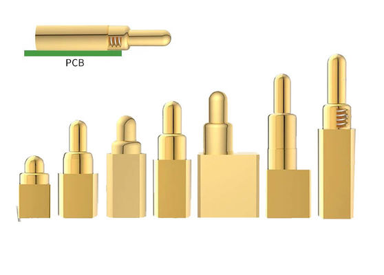 Custom Pogo Pin Side Sticker SMT Type Goud bekleed voor 2,00 mm Pogo Pin Connectors