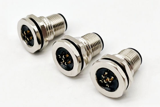 M12 Series Circulaire Connector Man Plug 5pin achterschroef Panel montage M16 * 1.5 PG9