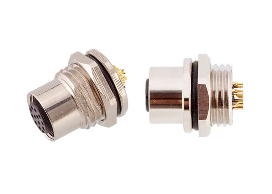 M12-serie Circulaire draad connector Socket 12 pin Achterste schroefpaneel Montage