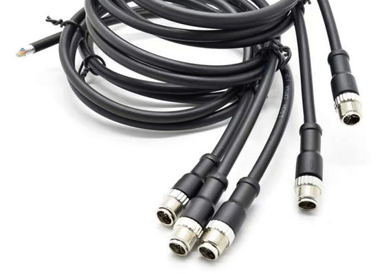 M12 8Pin X-Code Circular Connector Plug Shield Achterste schroefpaneel Montage PG9 Voor Cat6a Ethernet Monitoring Signals