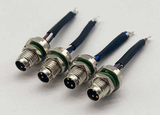 4 Pins Circulaire Draad Connector Achter Schroef Montage M8 Panel Mount Connector