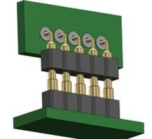 6 Pin Pogo Pin Connector met veercontact Gemakkelijk onderhoud en vervanging