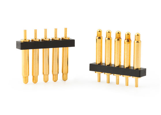 2.54mm 5pins Pogo Pin Connector Dip Type Voor Spring Pin Connector