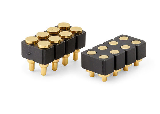 6pin vrouwelijke Pogo Pin Connector en Spring Contact Connector voor Smd Pcb aanpasbaar