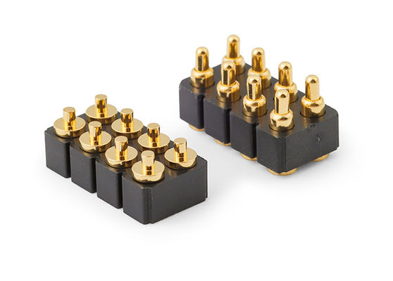 6pin vrouwelijke Pogo Pin Connector en Spring Contact Connector voor Smd Pcb aanpasbaar