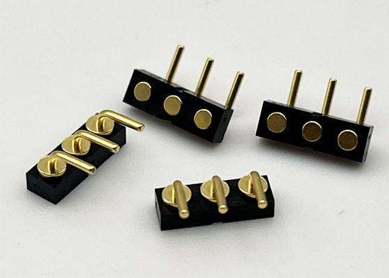 3p 2.54mm Vroegbeladen Vrouwelijke Ball Plunger Magnetische Pogo Pin Connector