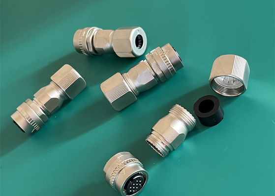Rechte hoek soldeerdraad stekker cirkeldraad connector 10 pin voor servo remkabel