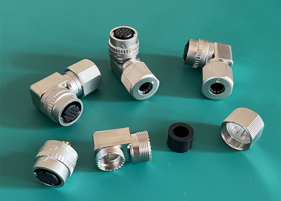 Rechte hoek soldeerdraad stekker cirkeldraad connector 10 pin voor servo remkabel