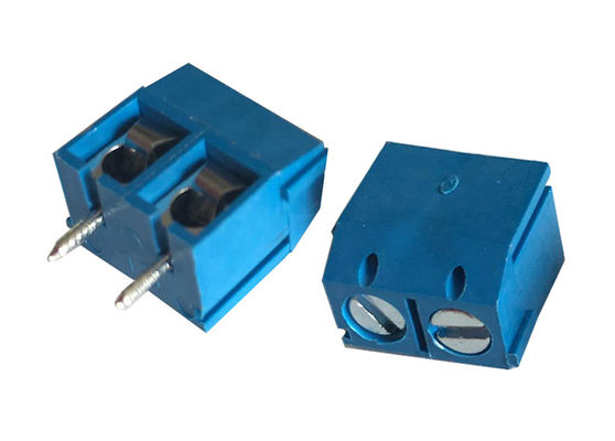 5.00mm Pitch 02p Vrouwelijke rechte PCB-connector Blauwe terminal blokconnector