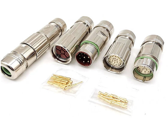 M23 Power Circular Wire Connector 6 Pin Servo Encoder Vrouwelijk Mannelijk Crimp Wire Plug
