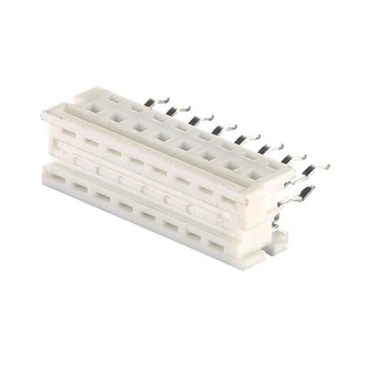 1.27mm Pitch White IDC Connector 4 6 8 10 20 24 Pin Flat Cable Connector