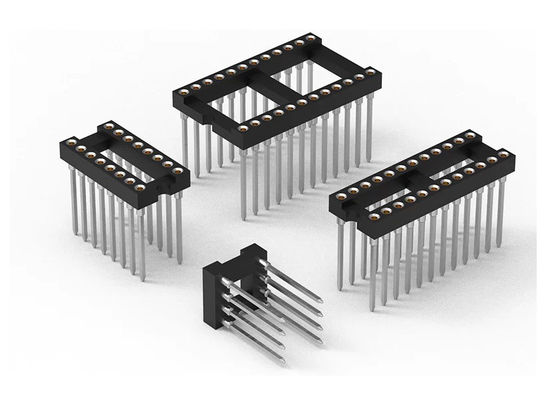 Bewerkte ronde pin kop SMT type PCB H3.0mm 6 pin - 64 pin IC socket