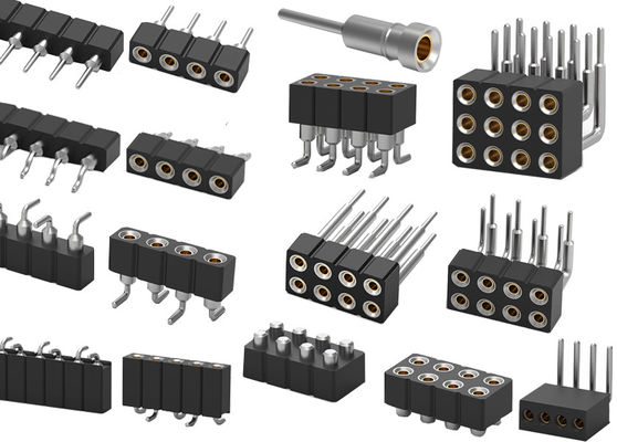 Double Row PCB Round Pin Header Connector Bewerkte vrouwelijke kop 1.27mm 2.0mm 2.54mm