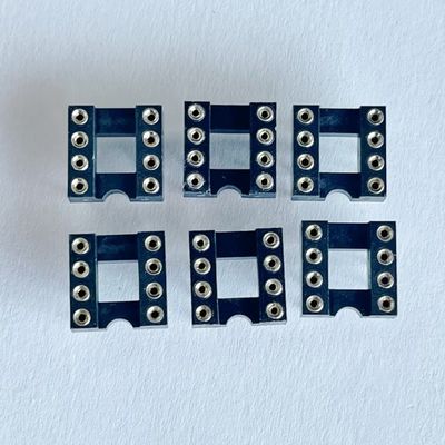 2.54mm 8 Pin IC Socket Connector Vrouwelijke Rechte Pin Header PBT Isolatie materiaal Zwart