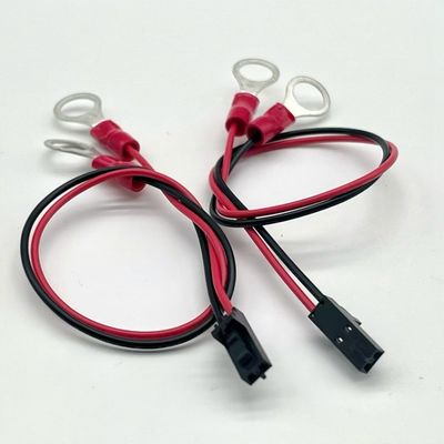 Molex 2.54mm 2P vrouwelijke aansluiting op M4 ronde terminal met draadkabel UL1007 22AWG kabel