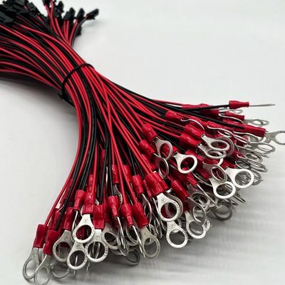 Molex 2.54mm 2P vrouwelijke aansluiting op M4 ronde terminal met draadkabel UL1007 22AWG kabel