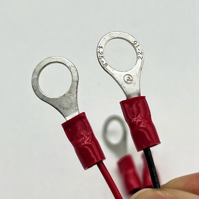 Molex 2.54mm 2P vrouwelijke aansluiting op M4 ronde terminal met draadkabel UL1007 22AWG kabel