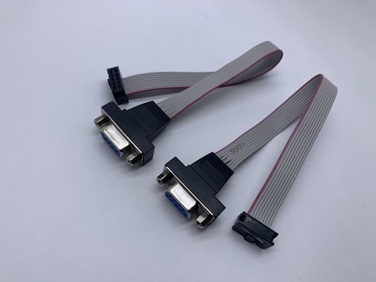 D-sub DB9 tot FC-10p 2.54mm Flat Ribbon Cable Mannelijk tot 10 Vrouwelijk tot 26 pin IDC Connector Wire