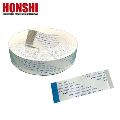 UL20624 1,25 mm 8Pin FFC Ribbon Cable 80C 60V 100mm Ribbon Flexible Flat Cable