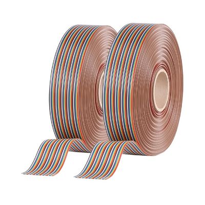 8pin - 64pin aangepaste vlakke regenboog kabel pitch 1.27mm lint kabel 100 M/rol