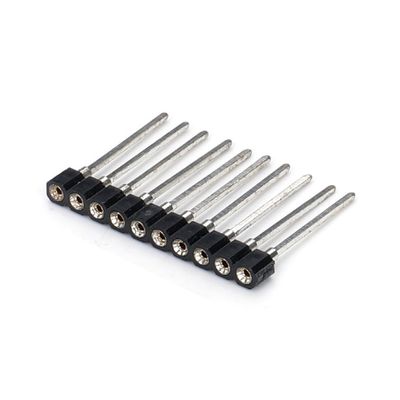 2.54mm Dual Row H7.0mm SMT PCB Messing Bewerkte Ronde Vrouwelijke Kopverbinding PA6T Zwart