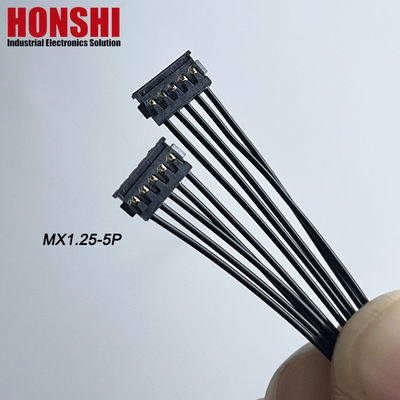 Dubbele kant 5P MX1.2 accu kabel MOLEX 78172 Terminal draad harnas assemblage zwart