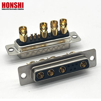 D-SUB 9W4 Vrouwelijke gouden pin soldeerdraad type connectoren 10A 20A 30A 40A