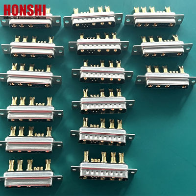 D-SUB 9W4 Vrouwelijke gouden pin soldeerdraad type connectoren 10A 20A 30A 40A
