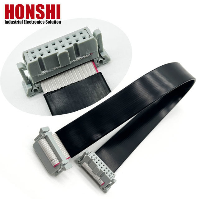 16 pin IDC Flat PVC Ribbon Cable met 2,54 mm pitch connector aangepaste lengte