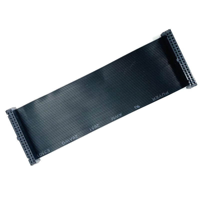 Op maat gemaakte 2,54 mm zwarte platte kabel 6 pin - 64 pin IDC Flat Ribbon Cable Assembly