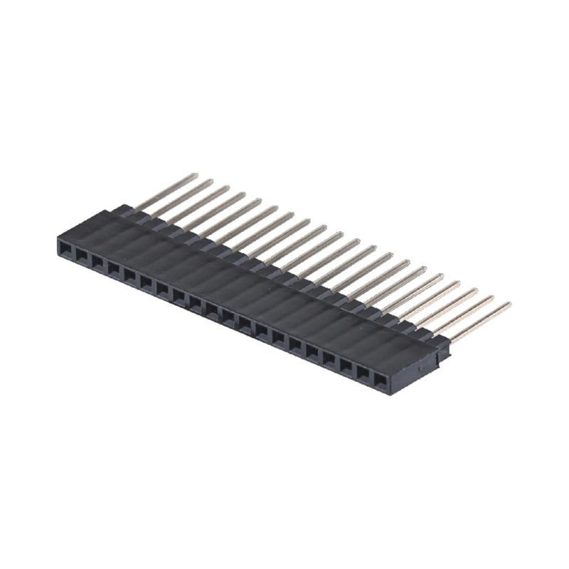Single Row 180 Degree 40P Vrouwelijke kop aansluiting 2.54mm Pitch 8.5mm Hoogte Plastic