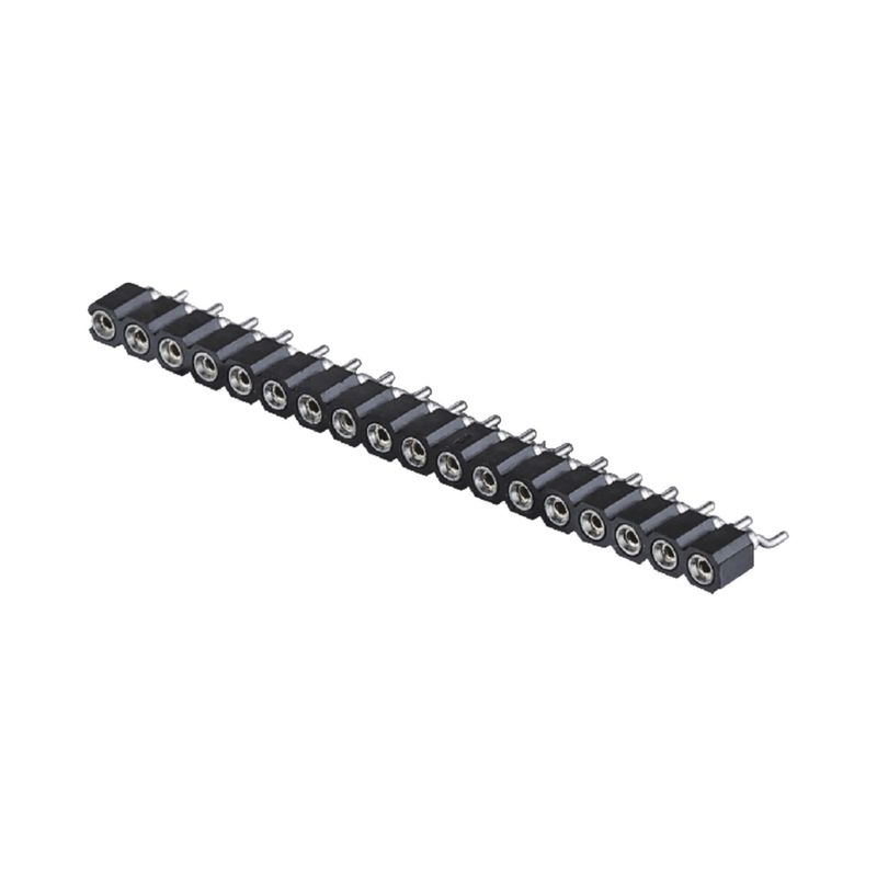 2.54mm Bewerkte vrouwelijke kop rechthoek SMT SMD Single Row 1-40Pin PCB connector