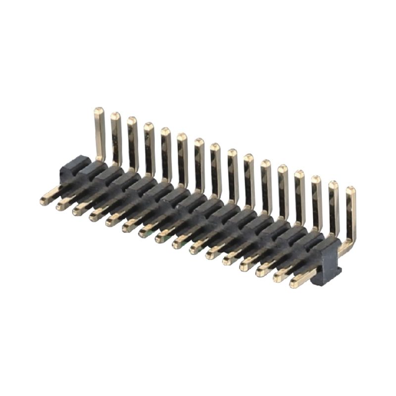 1.27mm Pitch Right Angle Board To Board Connector 2 - 50 Pin Messing Pin Header Connector
