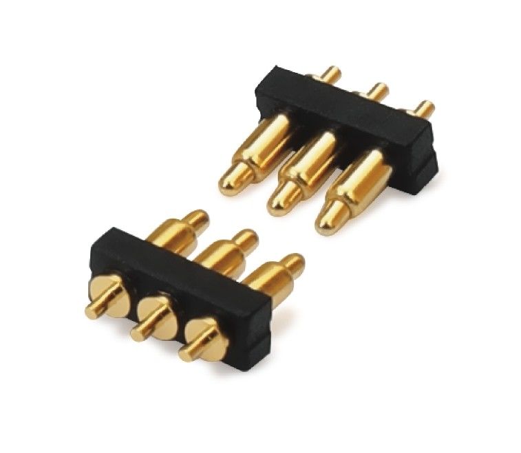 Op maat gemaakte 2,54 mm Dip Type 3pin H1,5 mm Pogo Pin connector voor veerpin connector